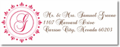 Name Doodles - Rectangle Address Labels/Stickers (Woodbury Hot Pink)
